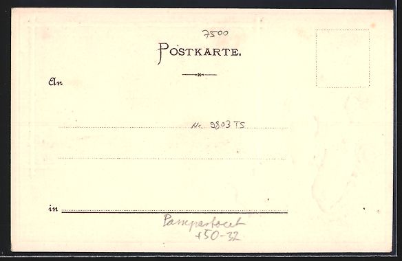 Cartoline postali: Passepartout-Lithographie Karlsruhe i. B – Usato da Berlin venduto da bartko-reher 1
