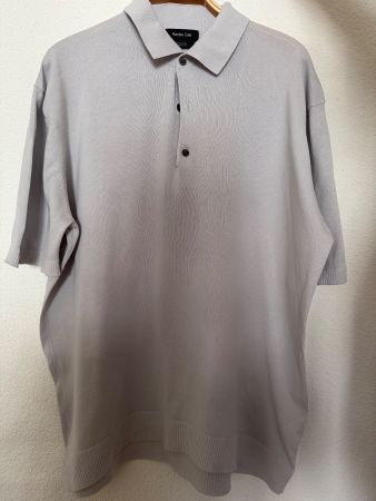 Herren Poloshirt Massimo Dutti Gr. XL hellgrau