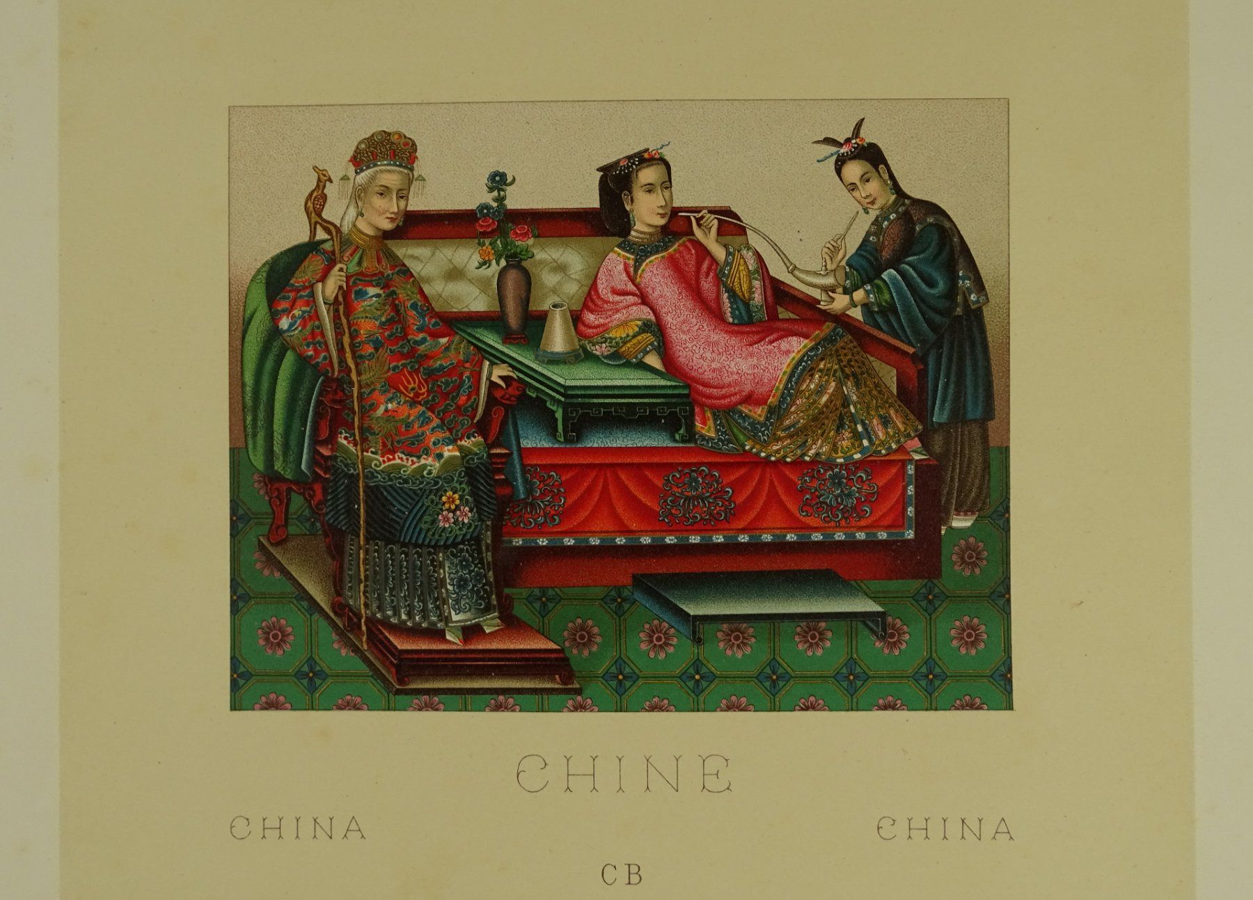 Gravures: OPIUM, CHINA, CHROMOLITHOGRAPHIE UM 1890 – D'occasion à Grüningen par Kartensammler