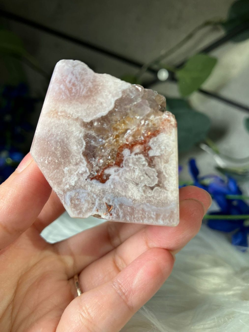 Pietre preziose: Pink Amethyst Flower Achat – Nuovo (secondo la descrizione) da Neuheim venduto da m.hald 3