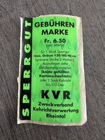 Gebührenmarke Rheintal 