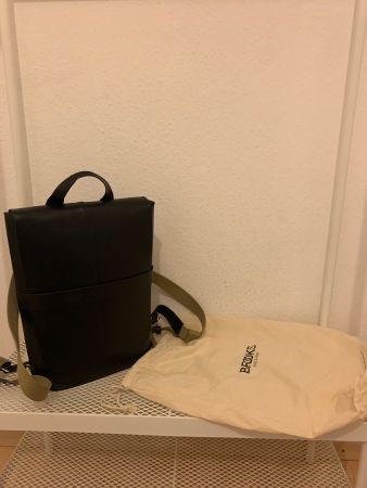 Brooks England Leder-Rucksack, Schwarz, inkl. Staubbeutel