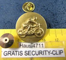 OLDTIMER MOTORRAD RACING PIN GEPRÄGT EINZELSTÜCK VINTAGE