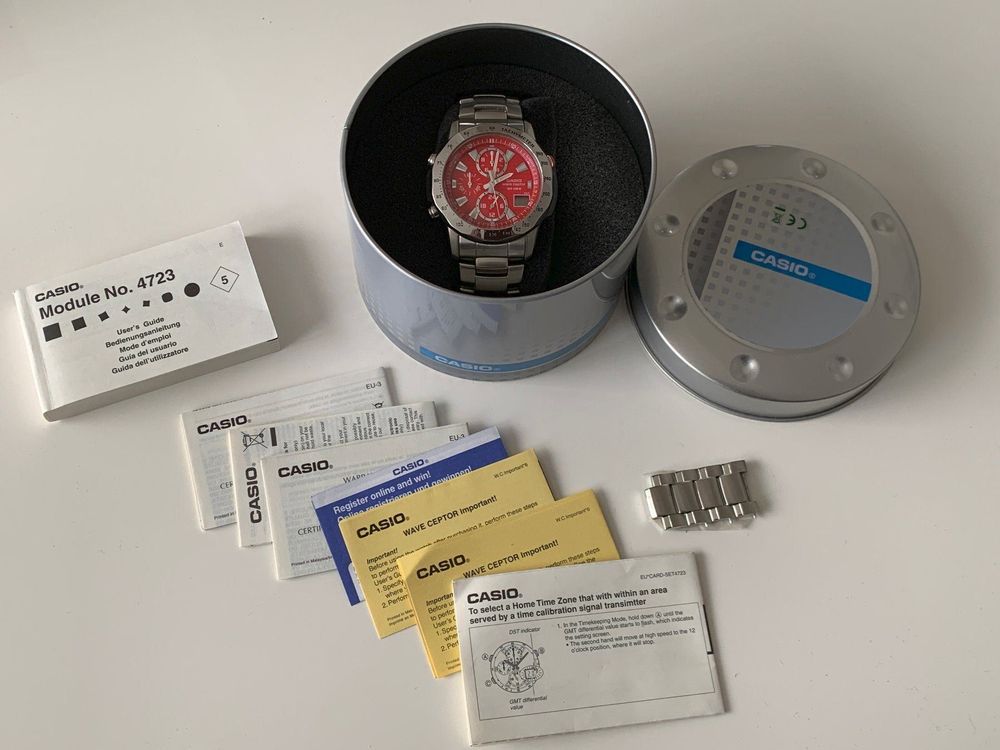 Casio wave ceptor 4723 set time hot sale