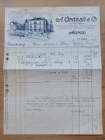 Alte Rechnung Briefkopf Lithographie Aarau 1927