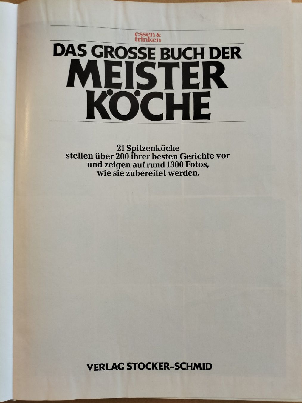 Libri: Rezeptbuch "Das grosse Buch der Meisterköche" – Usato da Schaffhausen venduto da Bbbaloo 1