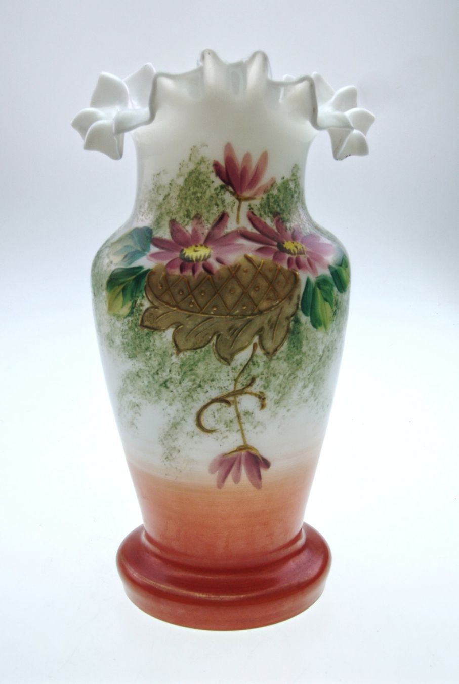 Vasi & Recipienti: Milch- Opalglas Vase mit Wellenrand Jugendstil – Usato da Langenthal venduto da TolleGeschenke2026