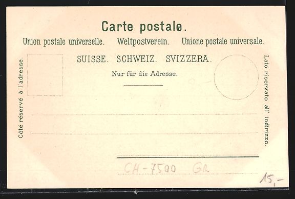 Ansichtskarten: Litho St. Moritz, Ortsansicht mit Bergpa – Gebraucht aus Berlin von bartko-reher 1