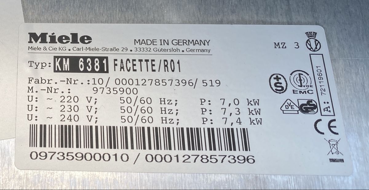 Miele Cuisinières: Glaskeramik Induktions-Kochfeld – Neuf (Voir description) à Untersiggenthal par Forel2000 2