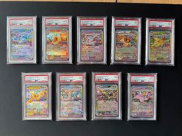 Pokémon Prismatic Stamp PSA Komplettset (EN) - Alle 9 Karten