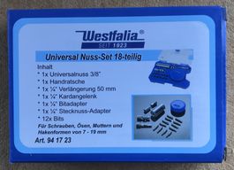 WESTFALIA UNIVERSAL NUSS-SET 18.TEILIG ORIGINALVERPACKT