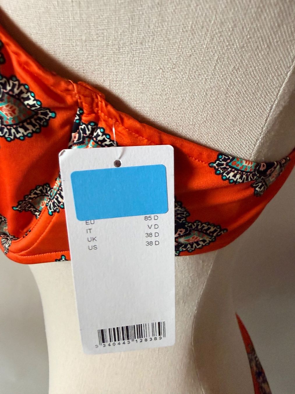 Chantelle Badekleider & Bikinis: CHANTELLE, Bikini, Grösse 85D/42, Farbe Orange mit Muster – Neu und originalverpackt aus Rudolfstetten von gst_g7xl 4
