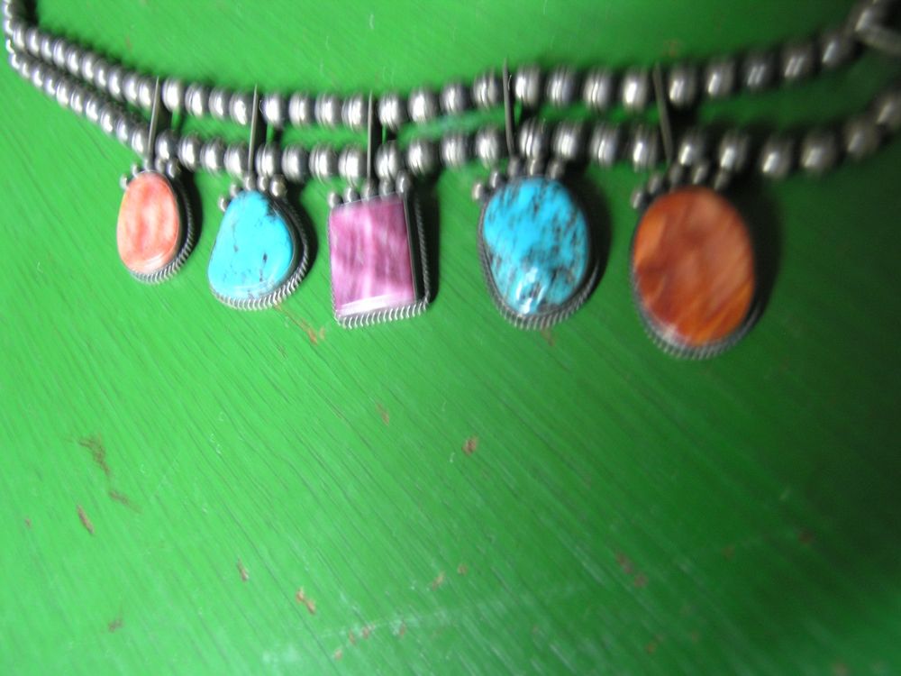 Indianerschmuck Kette Squash Blossom 925 Silber echte Türkis Kaufen