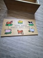 Jeu de dominos en bois pour enfants motifs animaux