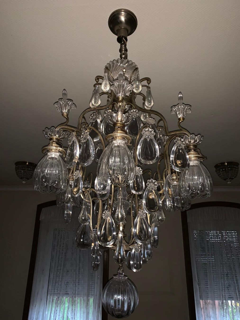 Kronleuchter & Deckenlampen: Antiker  Kronleuchter Silber / Bleikristall – Gebraucht aus Fehraltorf von flo0606 2
