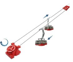 Seilbahn, 2 Kabinen, Handb., Jägerndorfer, Spur 1, 1:32, neu