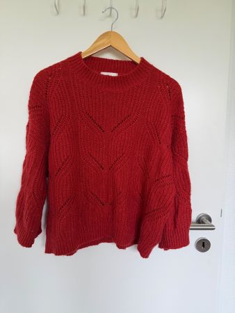 Mohair Strickpullover Second Female rot Grösse M