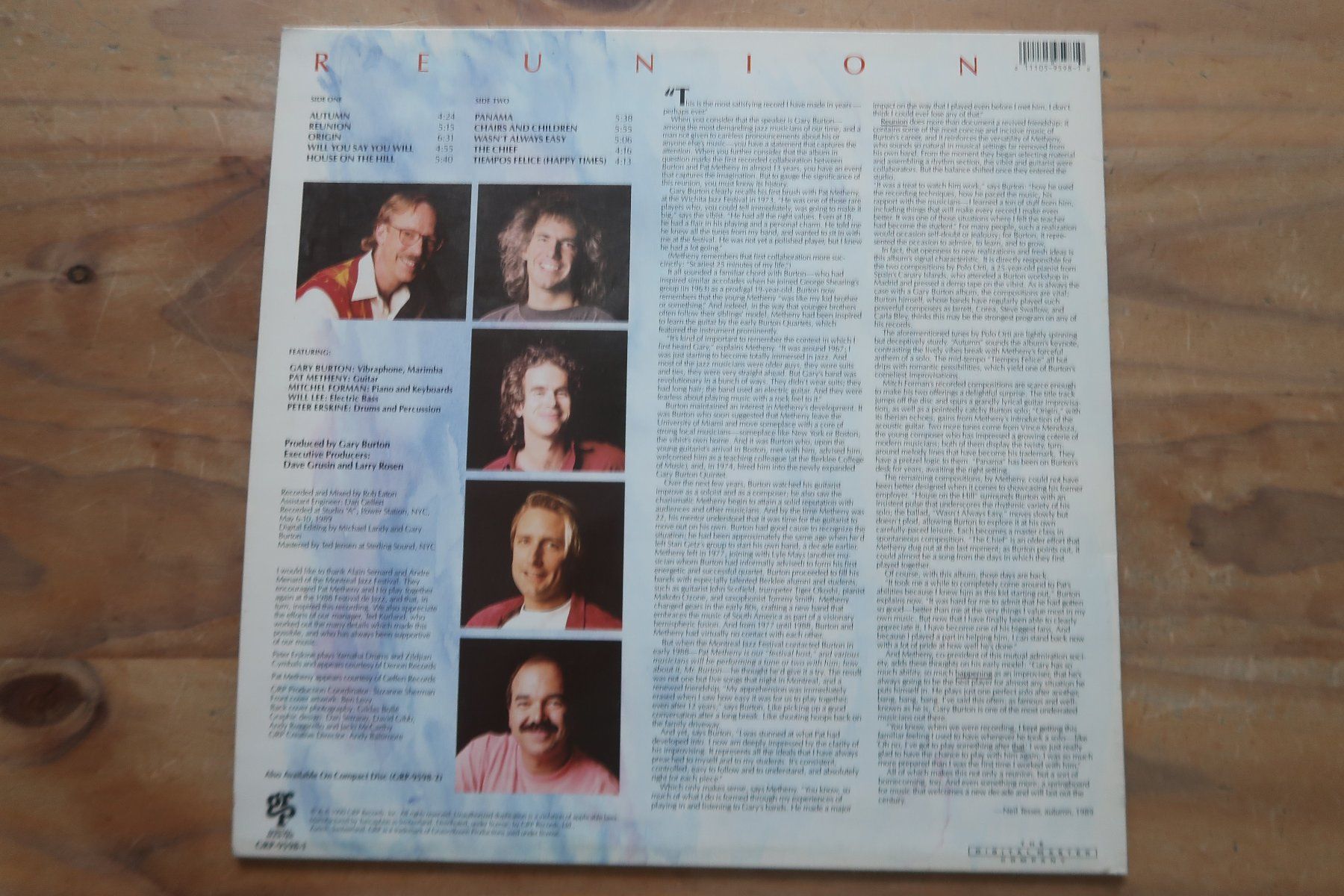 Dischi in vinile: GARY BURTON - REUNION - VINYL LP – Usato da Basel venduto da Patiscat 1