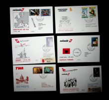 LIECHTENSTEIN POSTE AÉRIENNE 6 VOLS SWISSAIR  1986 / U164
