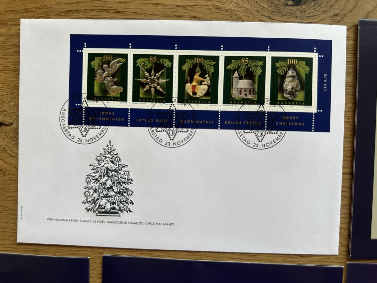Alle Briefmarken: Schweiz - 2004 WEIHNACHTEN FDC‘s – Gebraucht aus Schmitten / FR von Samsara169 1