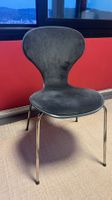 Danish Design Stuhl gepolstert, grau