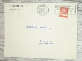 TR20 Enveloppe + Timbre Suisse 1927