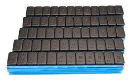 Auswuchtklebegewichte, Schwarz, 12x5g, 25Riegel, 1.5kg.
