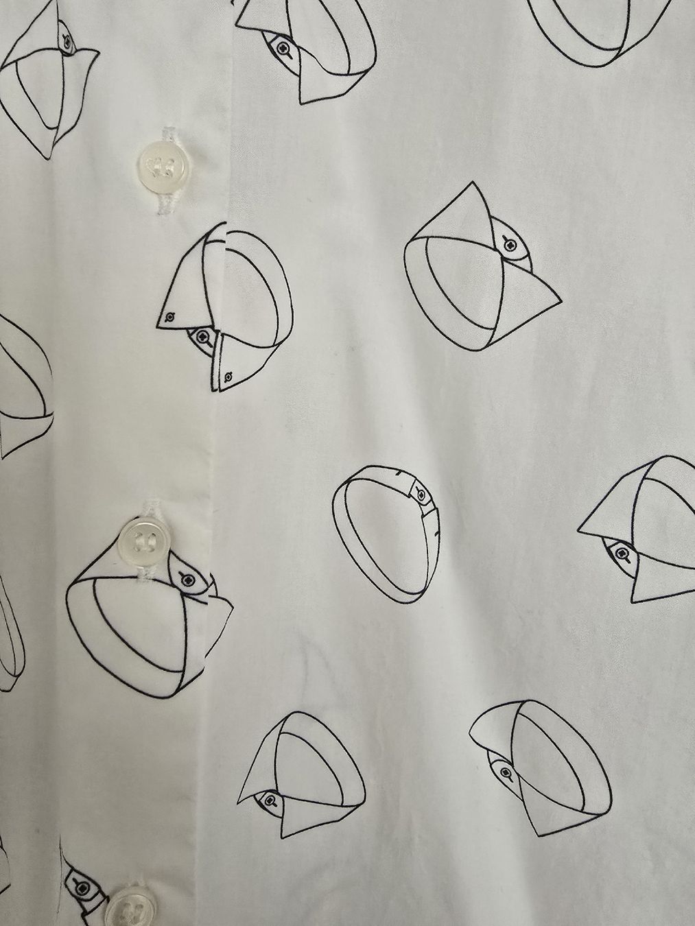 Camicette: Alain Figaret Shirt White Patterned Classic Fit Size 40 – Usato da bern venduto da gsh_2w9d 2