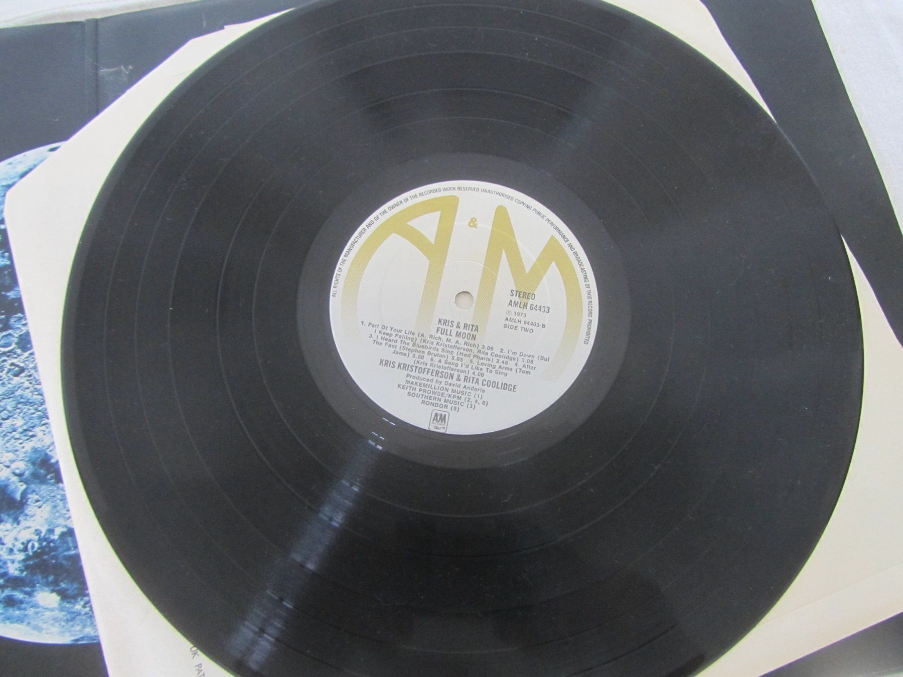 Dischi in vinile: Kriss Kristofferson & Rita Coolidge:  Full Moon – Usato da Seengen venduto da mikelele 3