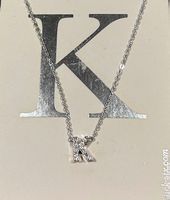 SILVER COATED Halskette Buchstabe „K“ 🤍 NEU & OVP ✨