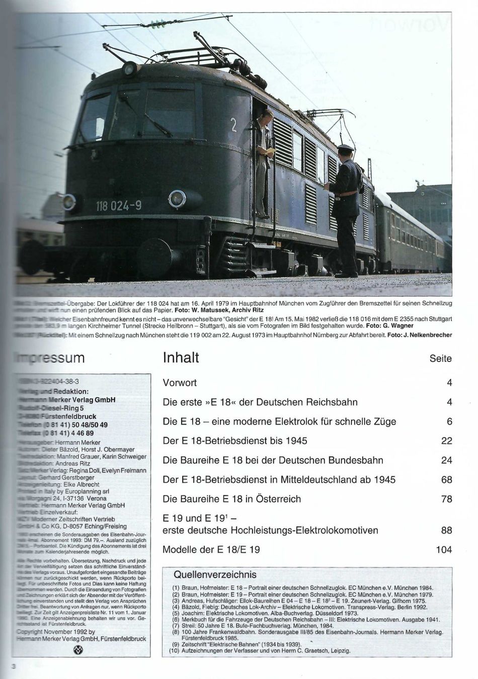 Libri: Sonderausgabe Baureihe 01, E 18 und 19. 2 Hefte. – Usato da Horw venduto da SwissSteamMemories 3