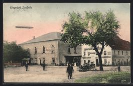 Laussnitz, Zeppelin über dem Gasthaus z