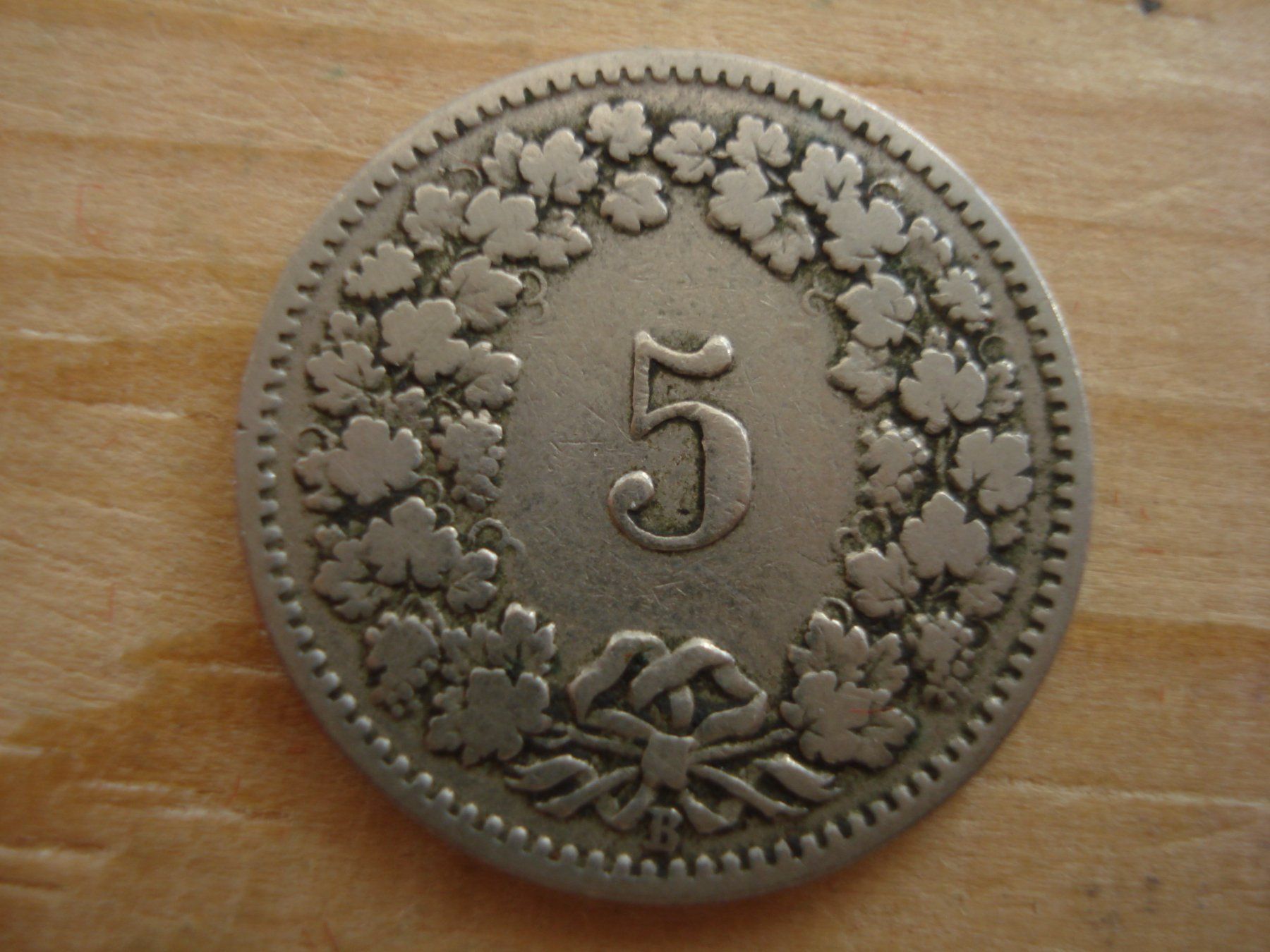 Alle Münzen: (S1) 5 Rappen 1899 – Gebraucht aus Erlach von Net-Coins 1