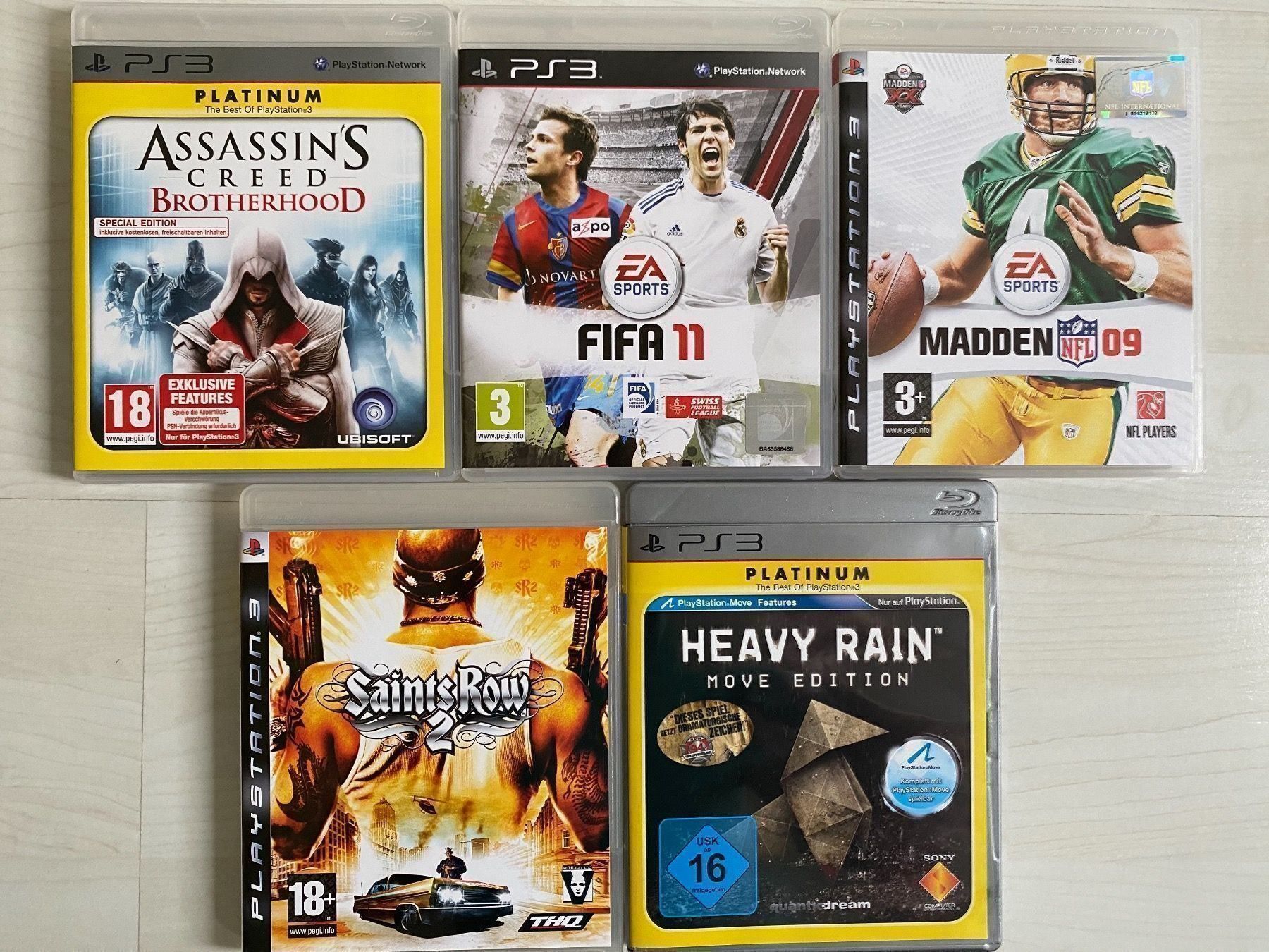 Sony Giochi: Madden09 Fifa11 Saints Row2  Heavy Rain – Usato da Gerlafingen venduto da Aebu85