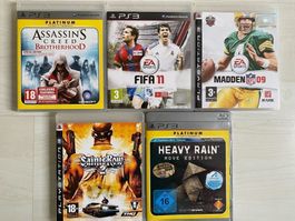 Madden09 Fifa11 Saints Row2  Heavy Rain