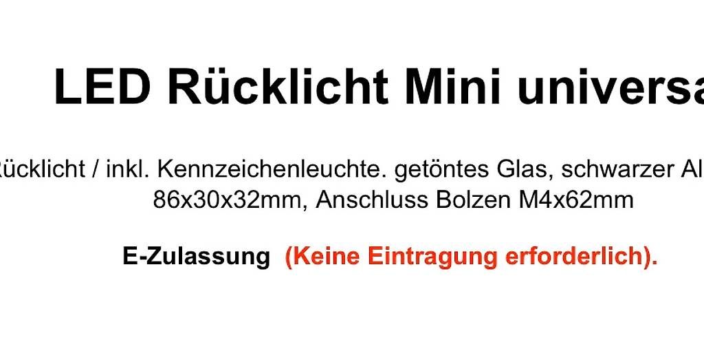 Tutti i ricambio per moto: Motorrad Rücklicht – Usato da Volketswil venduto da mascalzone-latino 4