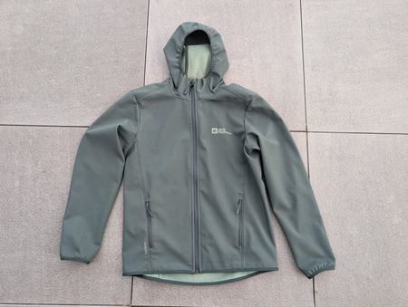 Jack Wolfskin Bornberg Hoody Softshell Herren S, Black Olive