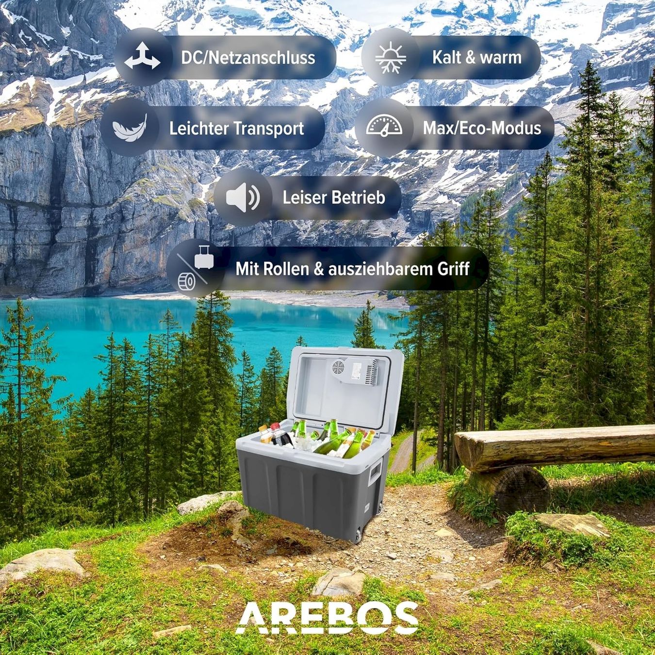 Kühlschränke & Kühlen: AREBOS Kühlbox 40L Anthrazit – Neu und originalverpackt aus Bottighofen von zaap 1