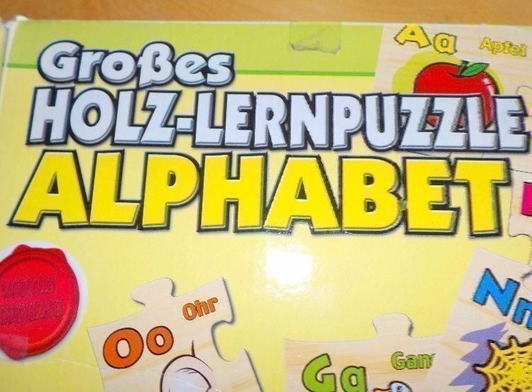 Puzzle: Großes Holz Lernpuzzle Alphabet – Usato da Meilen venduto da Exclusive00 1