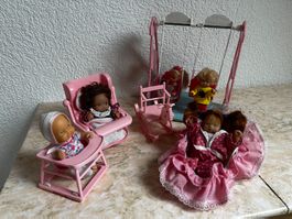 Puppen mit Zubehör - rosa Baby Spielzeug Set