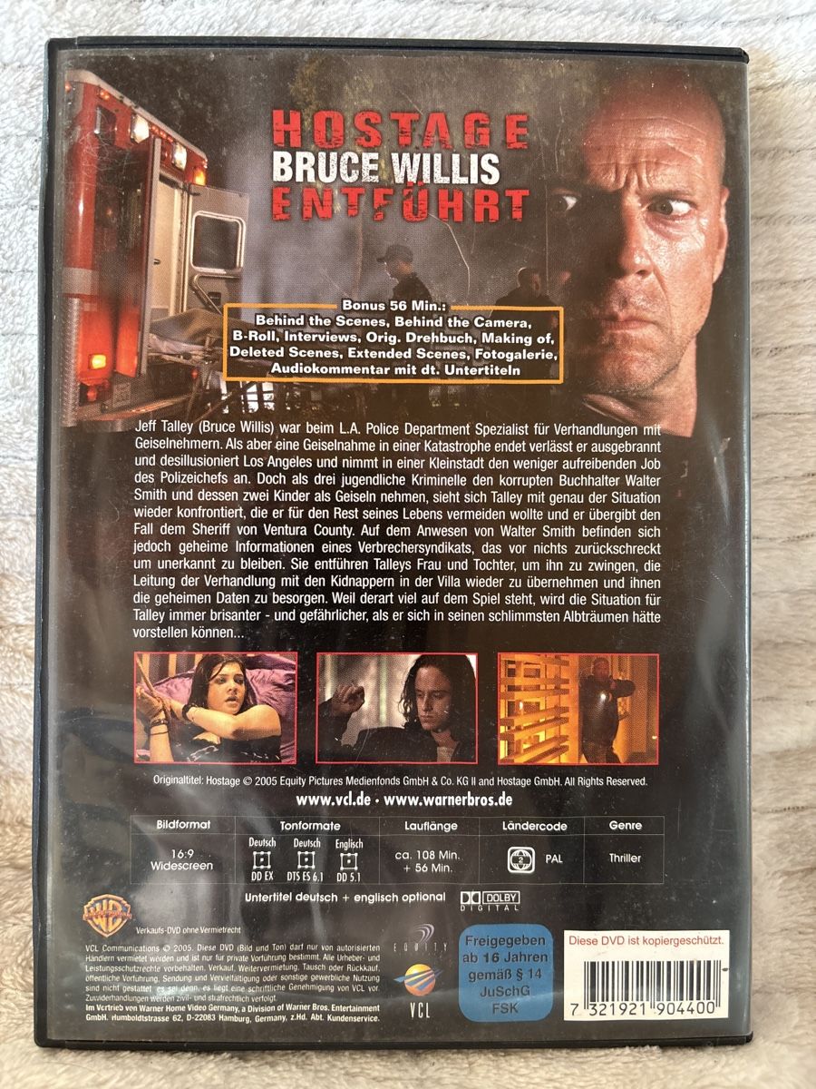 Tutti i DVDs: DVD Bruce Willis Hostage Entführt – Usato da Rümlang venduto da euqinom16 1