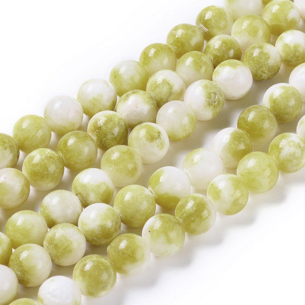 Pietre preziose: Jade Perlen  4mm gelb gefärbt, 1Strang – Nuovo (secondo la descrizione) da Alpnachstad venduto da perlengaby 1