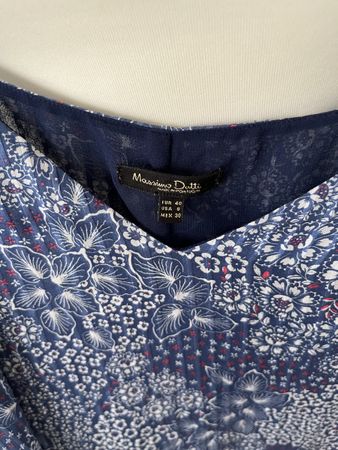 Kleid Sommerkleid Massimo Dutti Grösse 40 floral dunkelblau