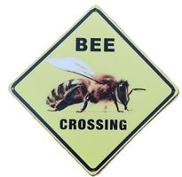 BEE CROSSING - Blechschild  (neu/OVP)