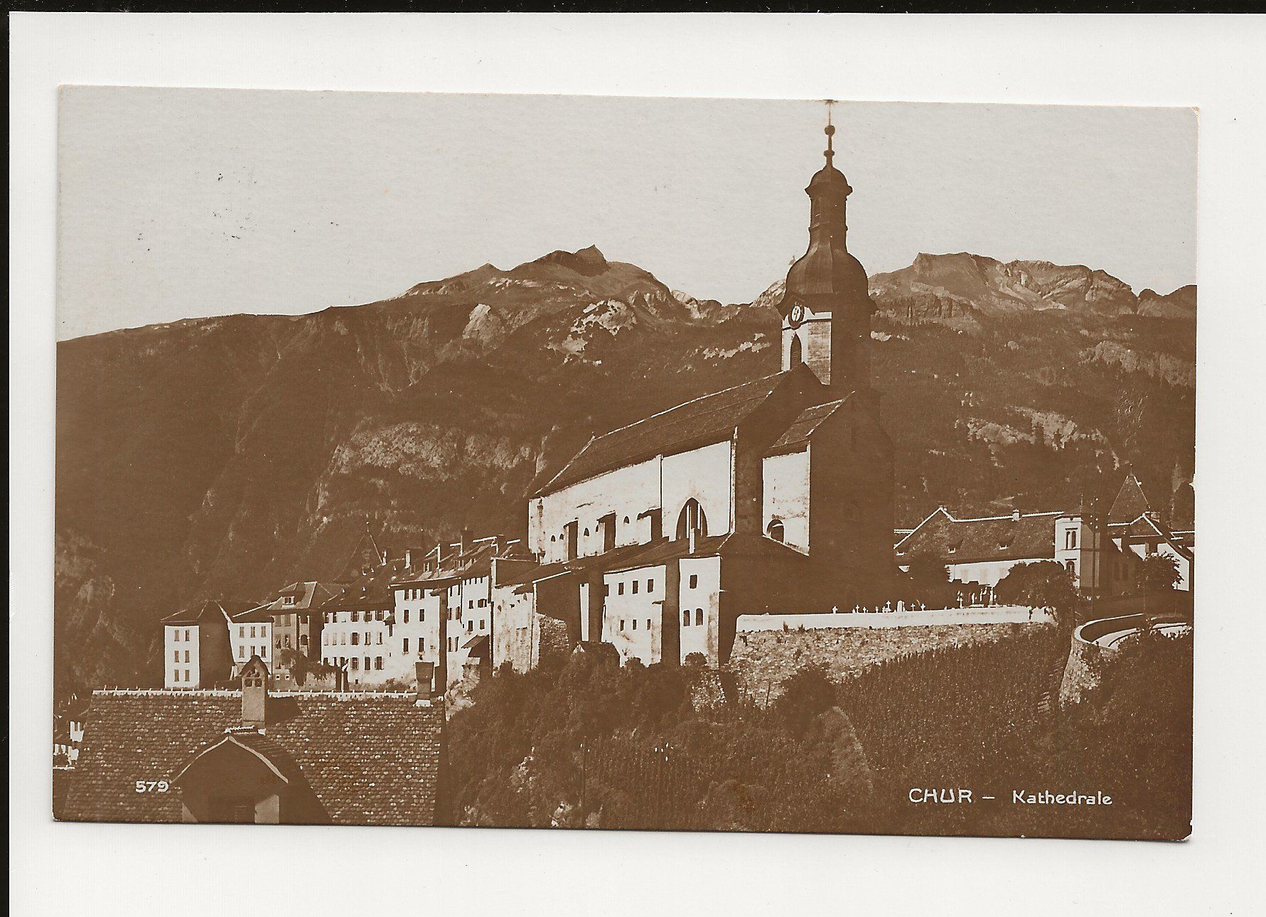 Cartoline postali: AK 1919 Chur Kathedrale 🤓 – Usato da Greifensee venduto da 315WDO