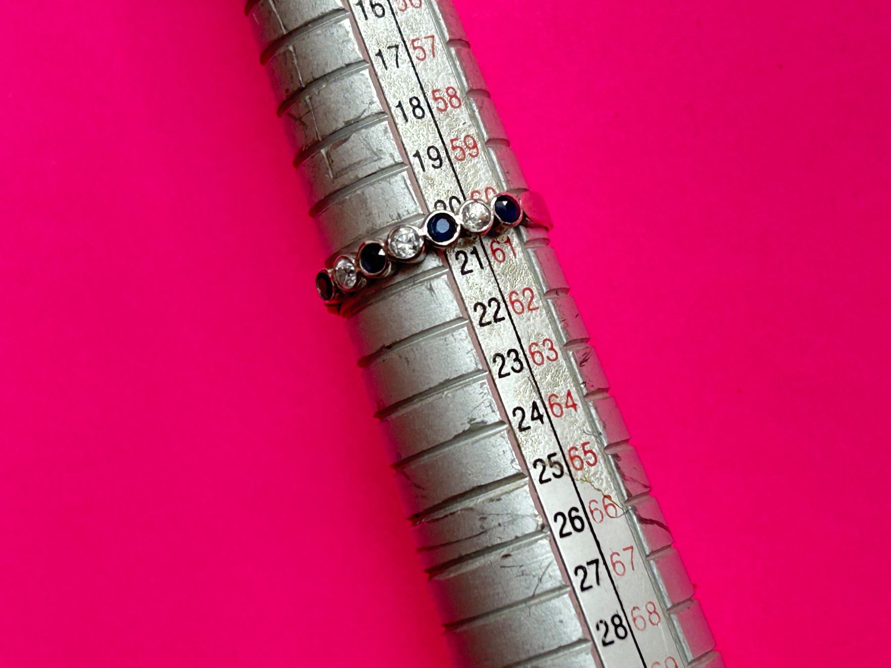 Ringe: Silberring mit blau-weissen steinen "Elegante" (60) – Gebraucht aus Basel von bellespirit 6