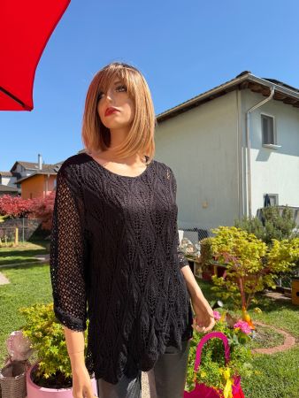 Schwarzes Sommer Strick-Top, Gr. M - Canada