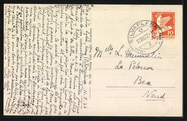Cartoline postali: AK Silvaplana, Teilansicht mit Bergen – Usato da Berlin venduto da bartko-reher 1