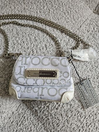 Sac à bandoulière Roccobarocco blanc et argent