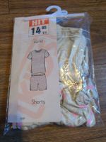 Pyjama kurz Migros grau rosa Grösse 146/152 neu